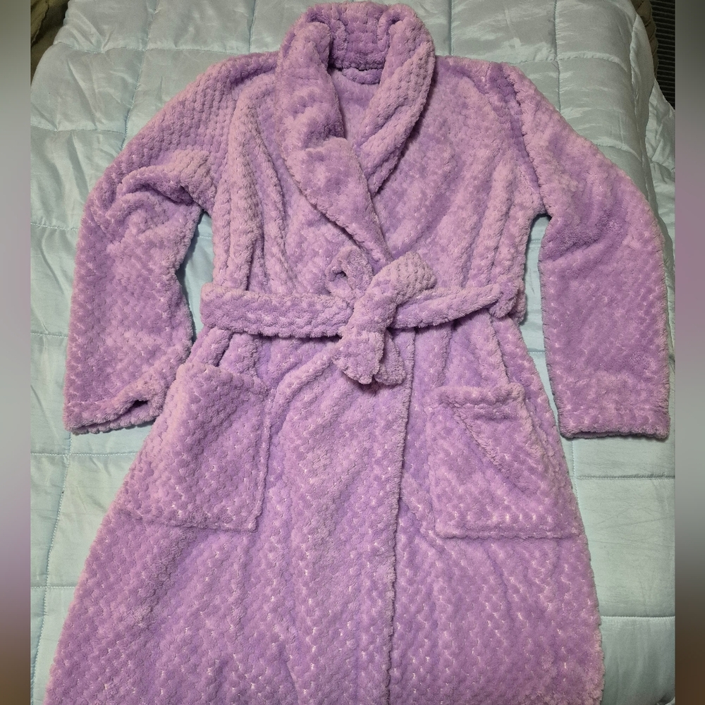 Cozy Purple Textured Robe